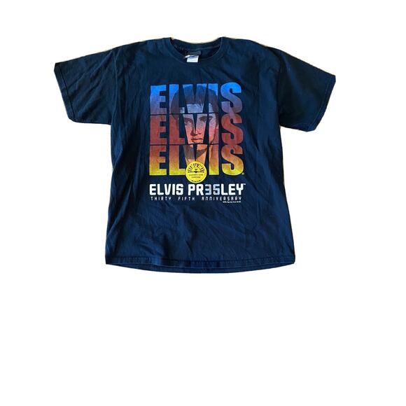 Elvis Presley Graceland 35th Anniversary T Shirt Mens Large Vintage - Picture 1 of 4